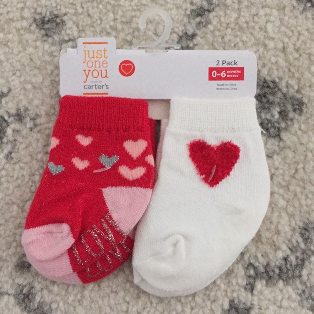 NWT Baby Girl’s Valentines Socks